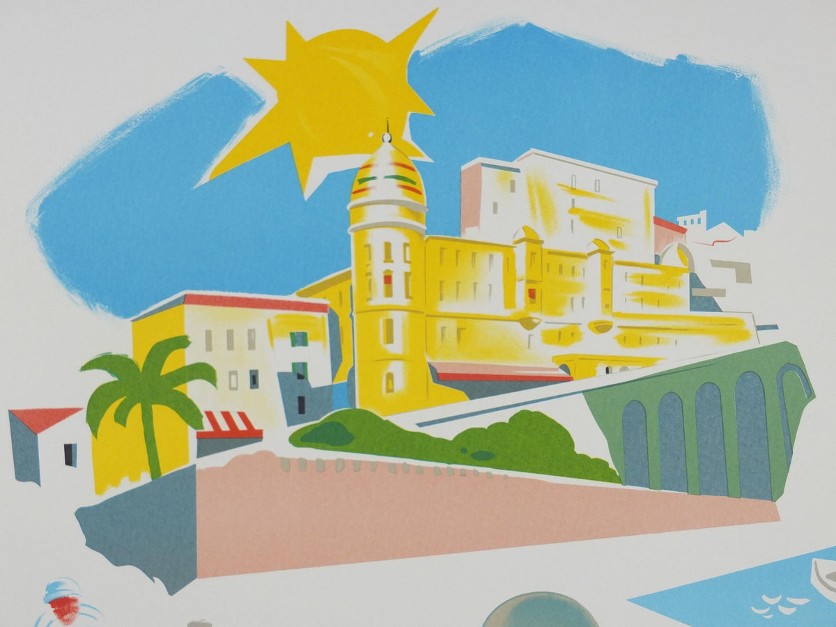 1957 Monaco Grand Prix Poster, by Jacques Ramel, 1985 re-edition from Automobile Club de Monaco, motor sport motorsport, wall art decor