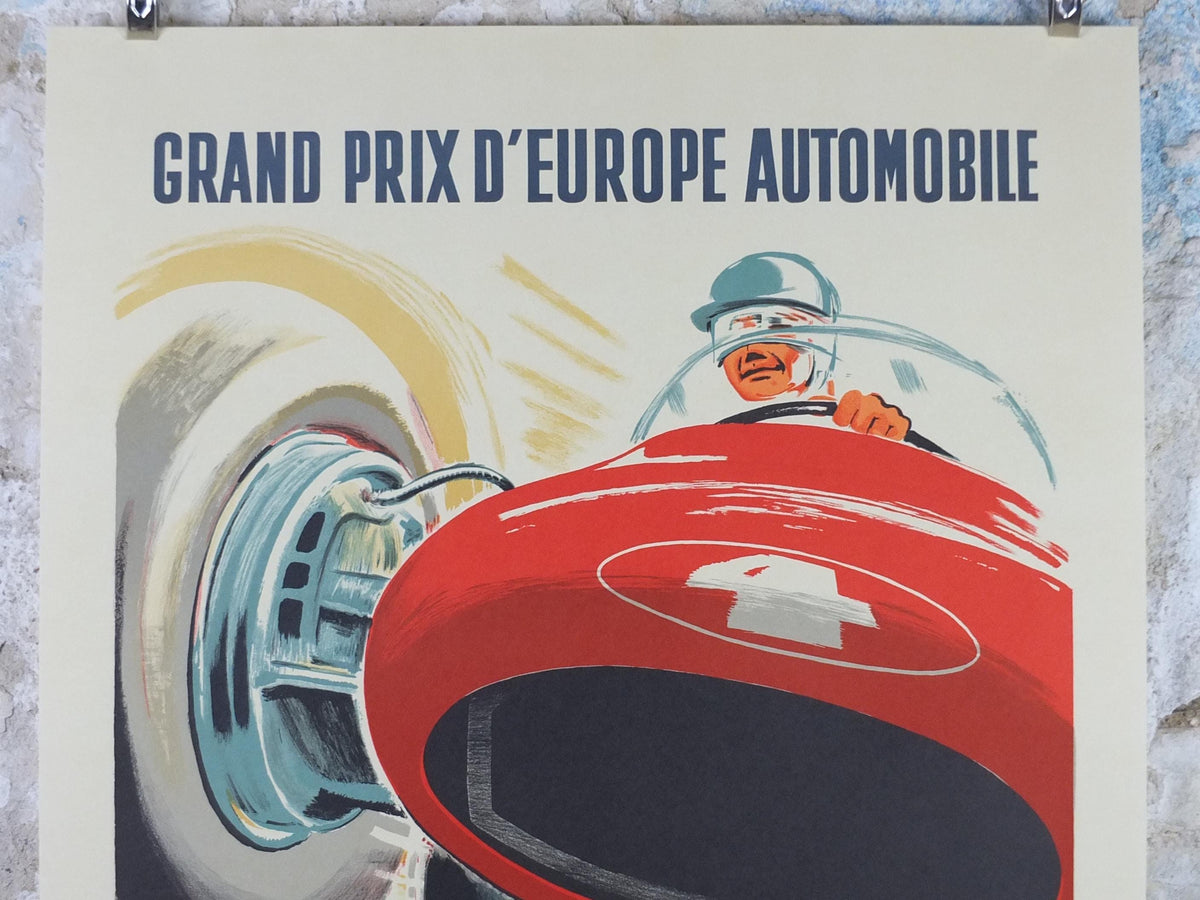 1955 Monaco Grand Prix Poster, by Jacques Ramel, re-edition from 1985 from Automobile Club de Monaco, motor sport motorsport, wall art decor