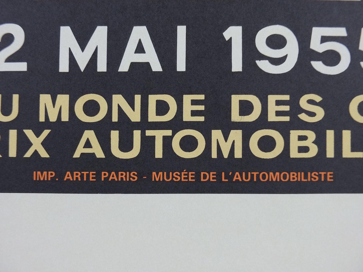 1955 Monaco Grand Prix Poster, by Jacques Ramel, re-edition from 1985 from Automobile Club de Monaco, motor sport motorsport, wall art decor