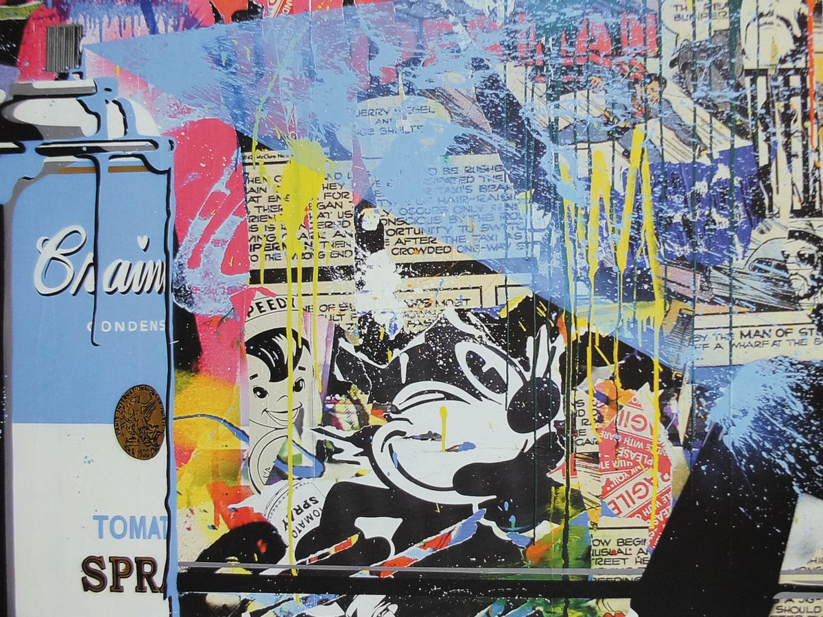 2012 Mr Brainwash Poster, Max Spray, Felix Campbell Soup Spray Can, Life is Beautiful, Pop Art gallery exhibition, wall art decor