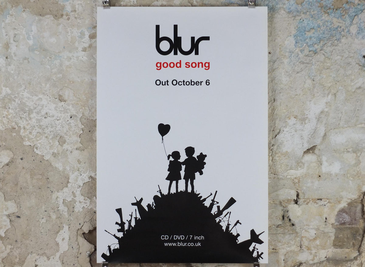 2003 Blur Poster, Good Song by Banksy, Think Tank, October 6 release, Britpop band, Damon Albarn, music wall art
