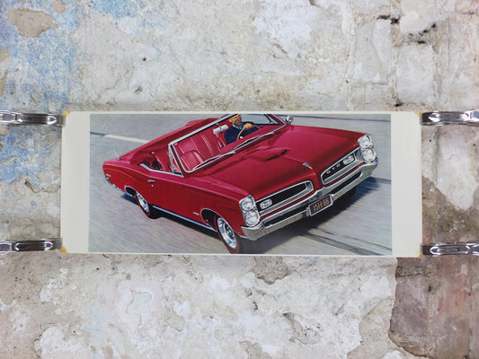 1966 Pontiac GTO Poster, the original American Muscle Car, 2+2 OHC-6, General Motors, GM, automobile and car wall art decor