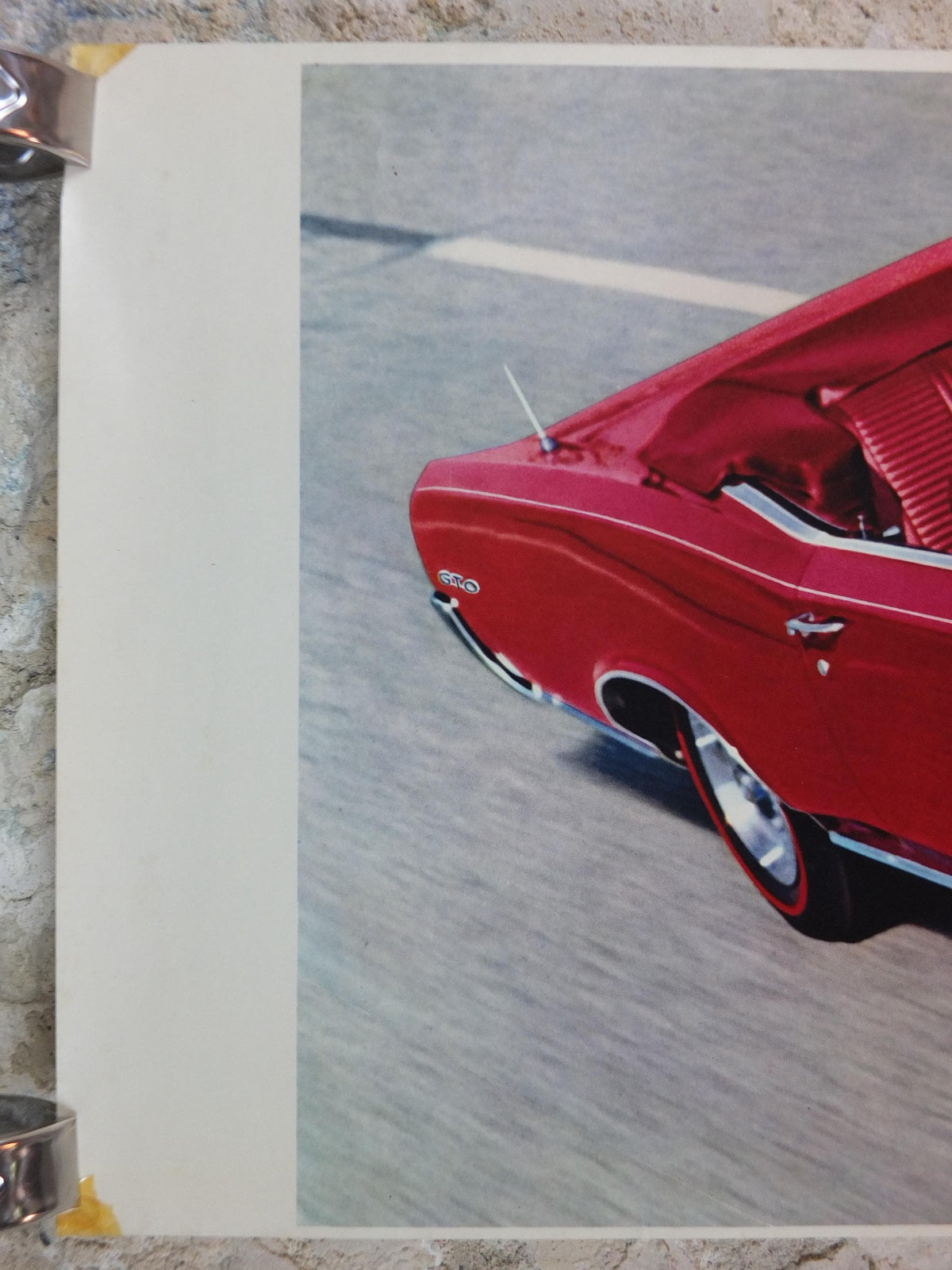 1966 Pontiac GTO Poster, the original American Muscle Car, 2+2 OHC-6, General Motors, GM, automobile and car wall art decor