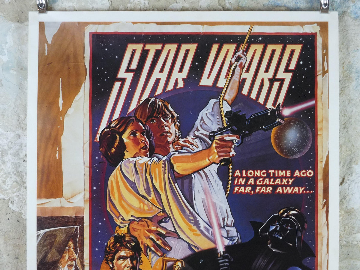 1995 Star Wars Style D Poster, by Zigzag Posters Germany, Mark Hamill, Harrison Ford, Carrie Fisher, wall art cinema film memorabilia