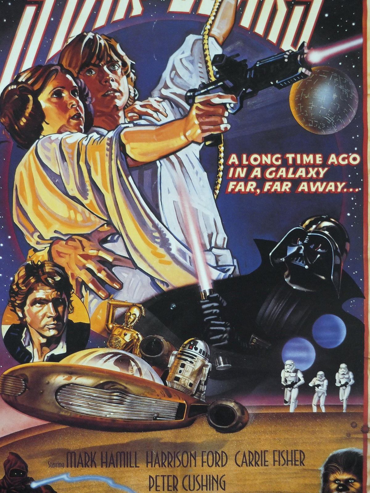 1995 Star Wars Style D Poster, by Zigzag Posters Germany, Mark Hamill, Harrison Ford, Carrie Fisher, wall art cinema film memorabilia