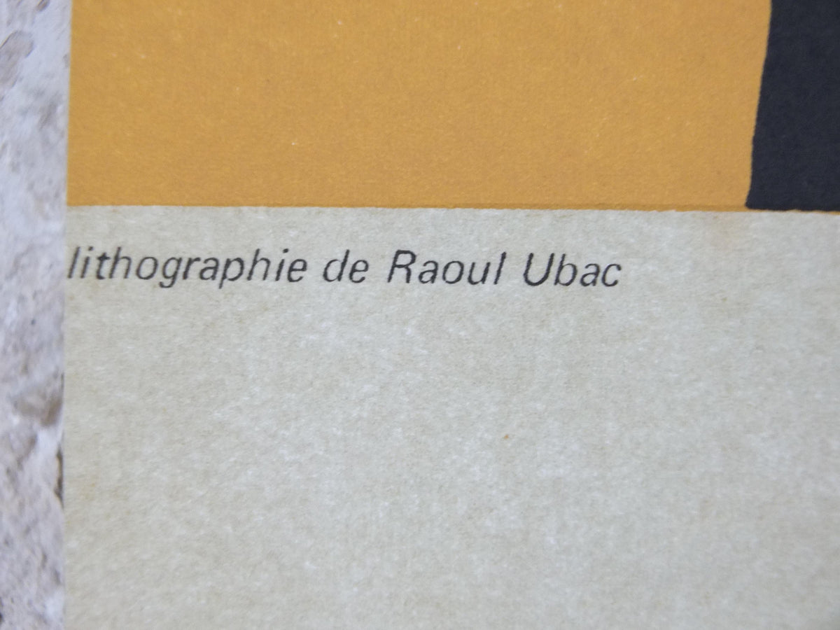1976 Raoul Ubac Poster, Château de Ratilly, Musee des Arts Decoratifs, abstract surrealism, wall art decor
