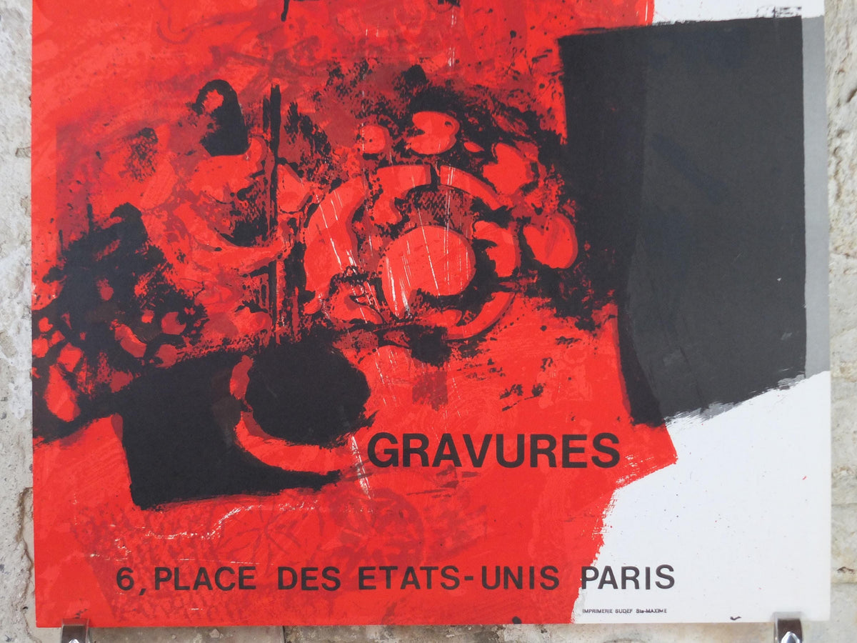 1972 Antoni Clavé Poster, Vision Nouvelle, Paris, France, Modernism Abstract Cubism Surrealism, gallery exhibition, wall art decor