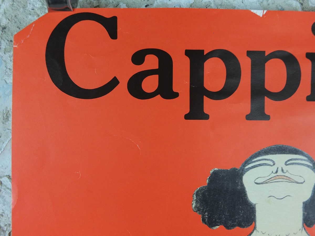 1981 Leonetto Cappiello Poster, The Father of Modern Advertising, Woman smiling in art nouveau style, wall art decor
