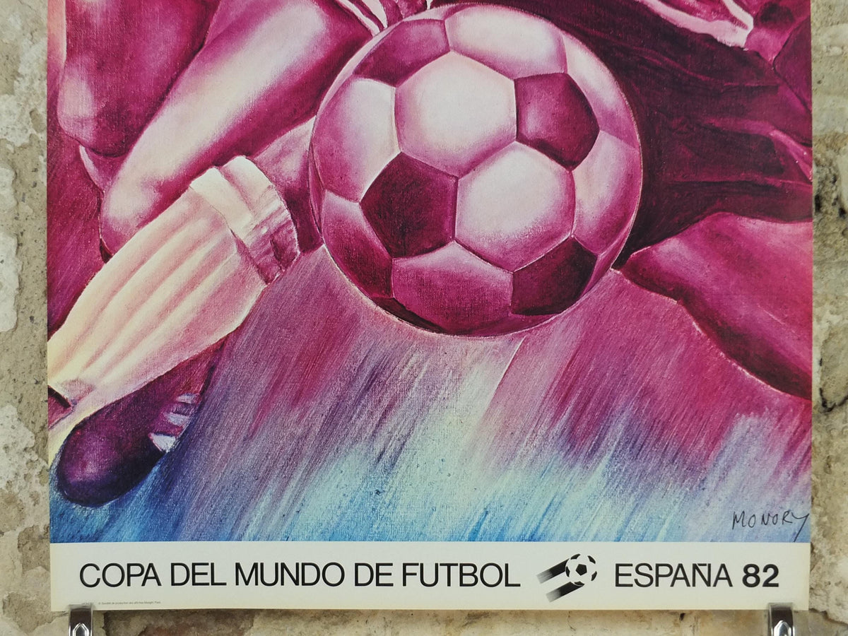 1982 World Cup Poster, Vigo 82 Espana, Copa del Mundo de futbol, Jacques Monory, football, soccer, original sport wall art decor