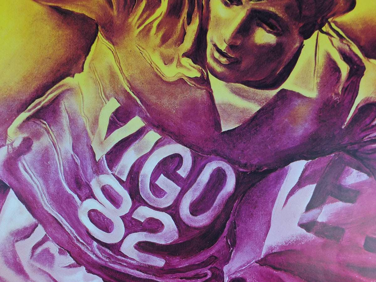 1982 World Cup Poster, Vigo 82 Espana, Copa del Mundo de futbol, Jacques Monory, football, soccer, original sport wall art decor