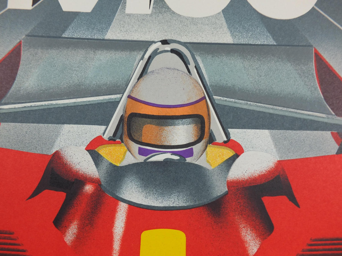 1980 Monaco Grand Prix Poster, by Jacques Grognet, 1989 re-edition from Automobile Club de Monaco, motor sport motorsport, wall art decor