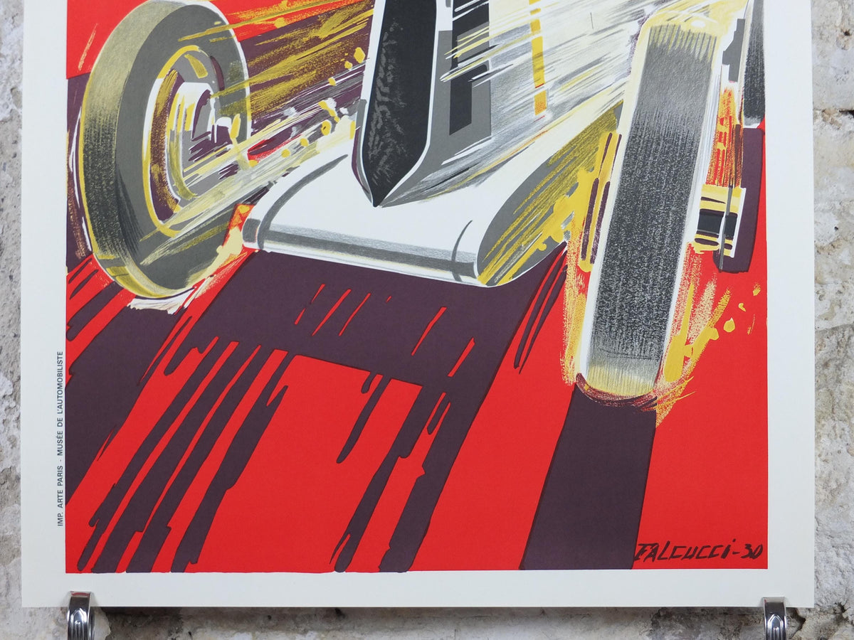 1930 Monaco Grand Prix Poster, by Robert Falcucci, 1985 re-edition from Automobile Club de Monaco, motor sport motorsport, wall art decor