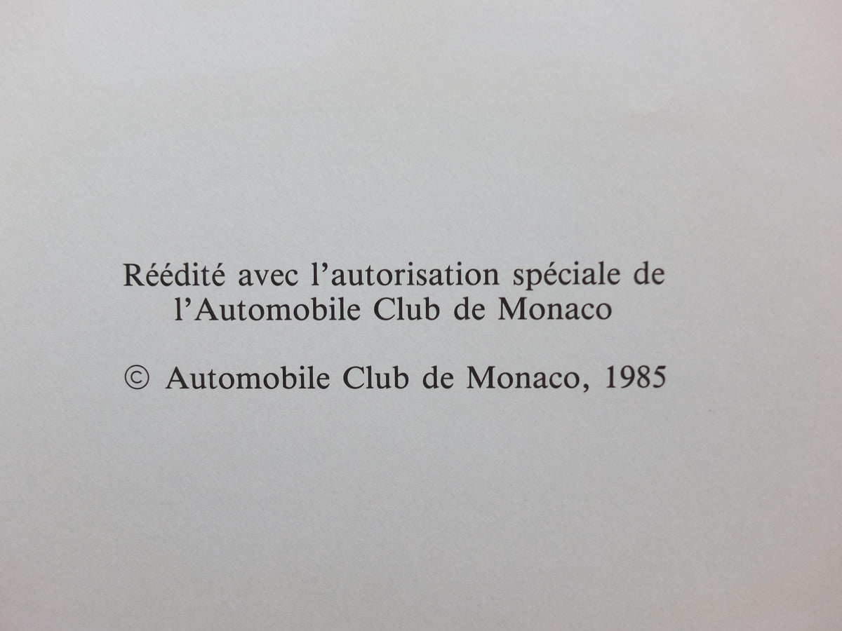 1957 Monaco Grand Prix Poster, by Jacques Ramel, 1985 re-edition from Automobile Club de Monaco, motor sport motorsport, wall art decor