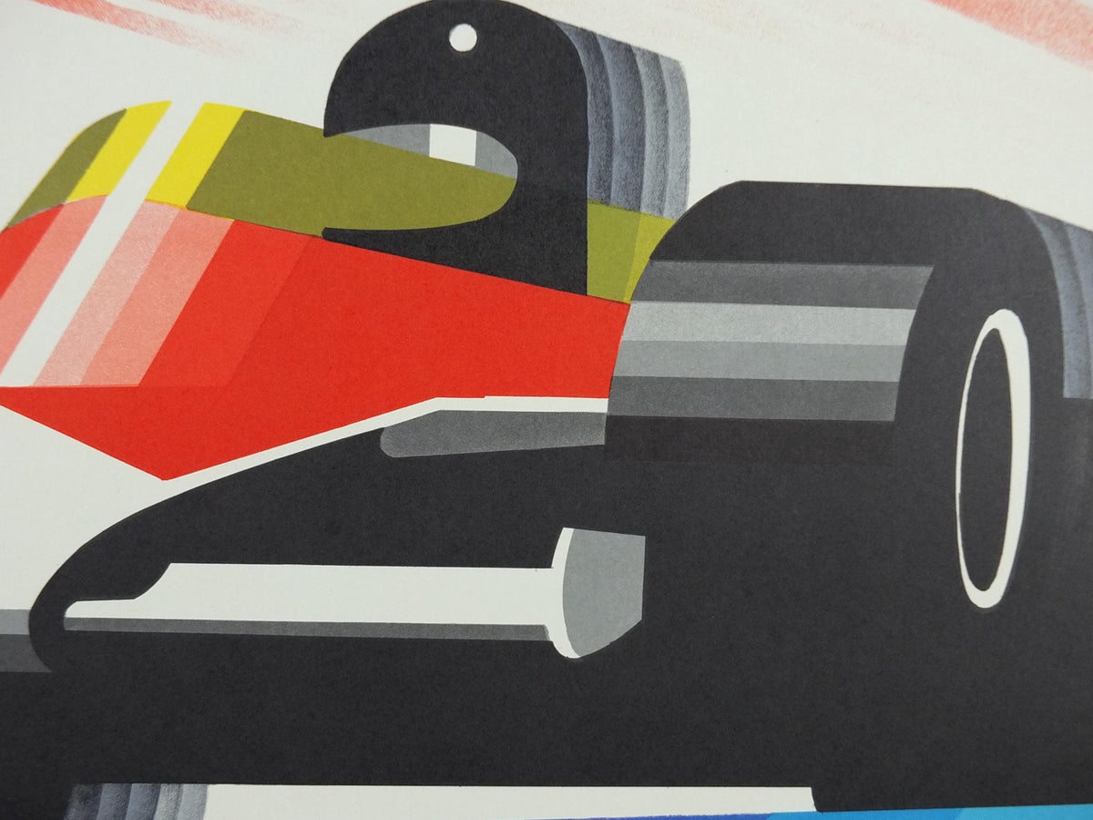 1977 Monaco Grand Prix Poster, by Roland Hugon, 1990 re-edition from Automobile Club de Monaco, motor sport motorsport, wall art decor