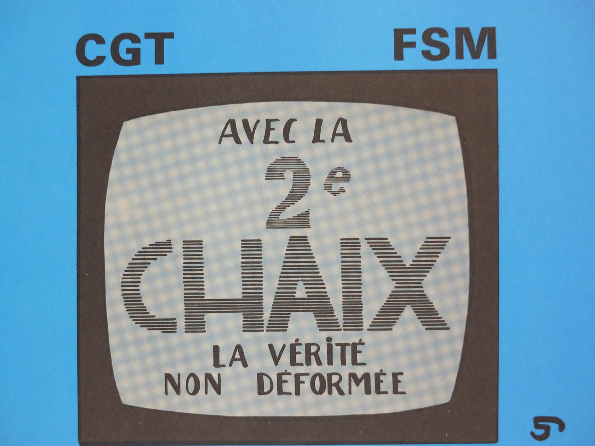 1976 French Labour Unions Poster, Imprimerie Chaix, CGT and FSM, workers rights better pay and conditions, wall art decor