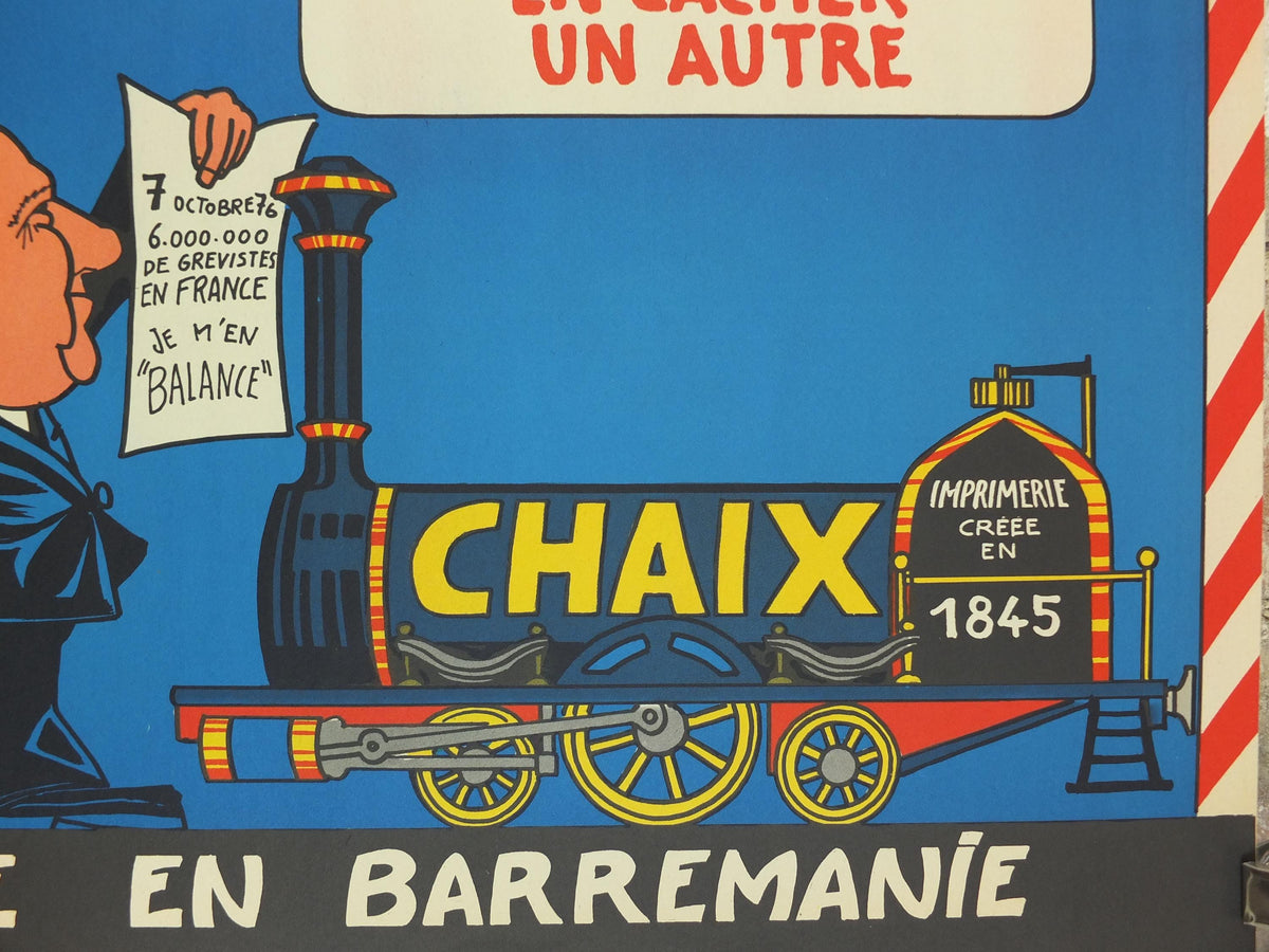 1976 French Labour Unions Poster, Imprimerie Chaix, CGT and FSM, workers rights better pay and conditions, wall art decor