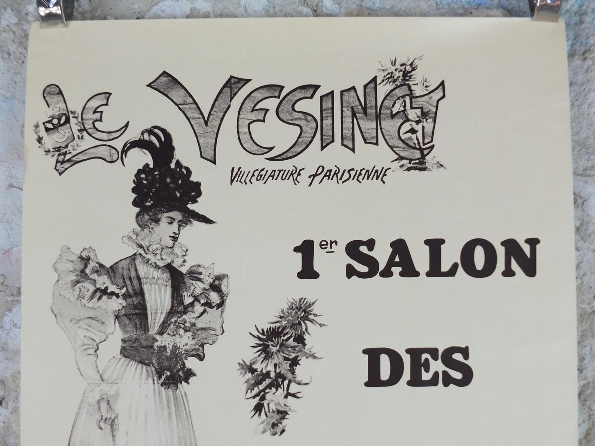 1981 Le Vesinet Paris Poster, French Antique Market, Belle Époque Brocante and Braderie, wall art decor