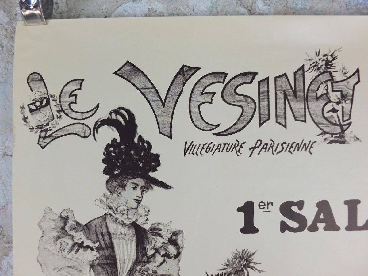 1981 Le Vesinet Paris Poster, French Antique Market, Belle Époque Brocante and Braderie, wall art decor