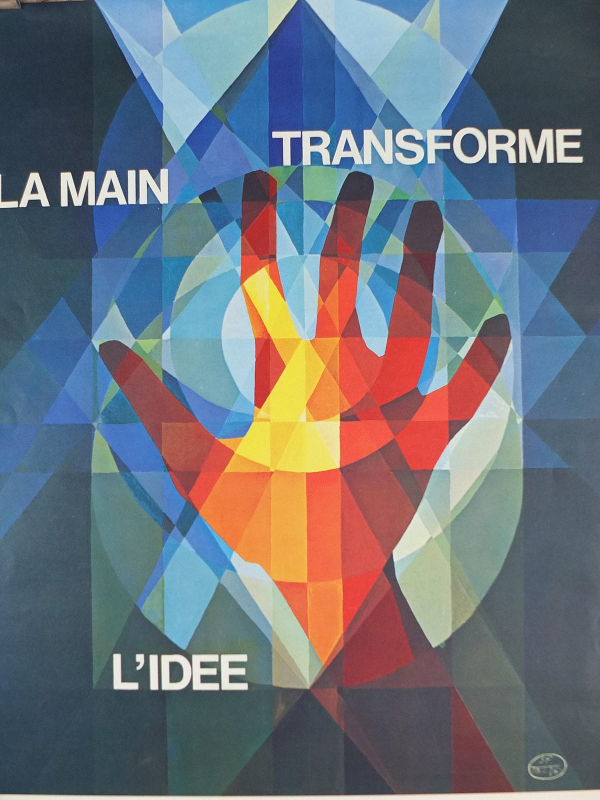 1976 Manual Work Week Poster, The hand changed by ideas, Porte de Versailles Paris, workers rights, manual labour, wall art decor