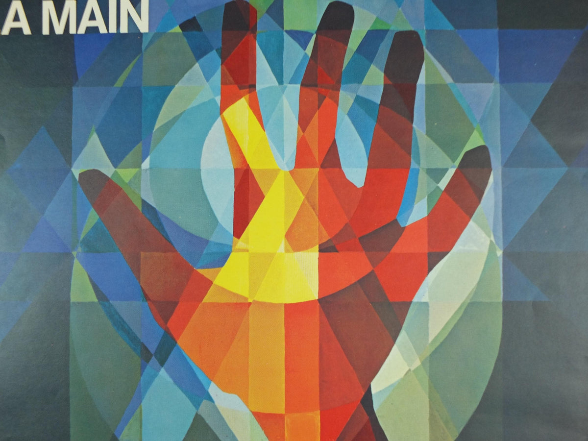 1976 Manual Work Week Poster, The hand changed by ideas, Porte de Versailles Paris, workers rights, manual labour, wall art decor