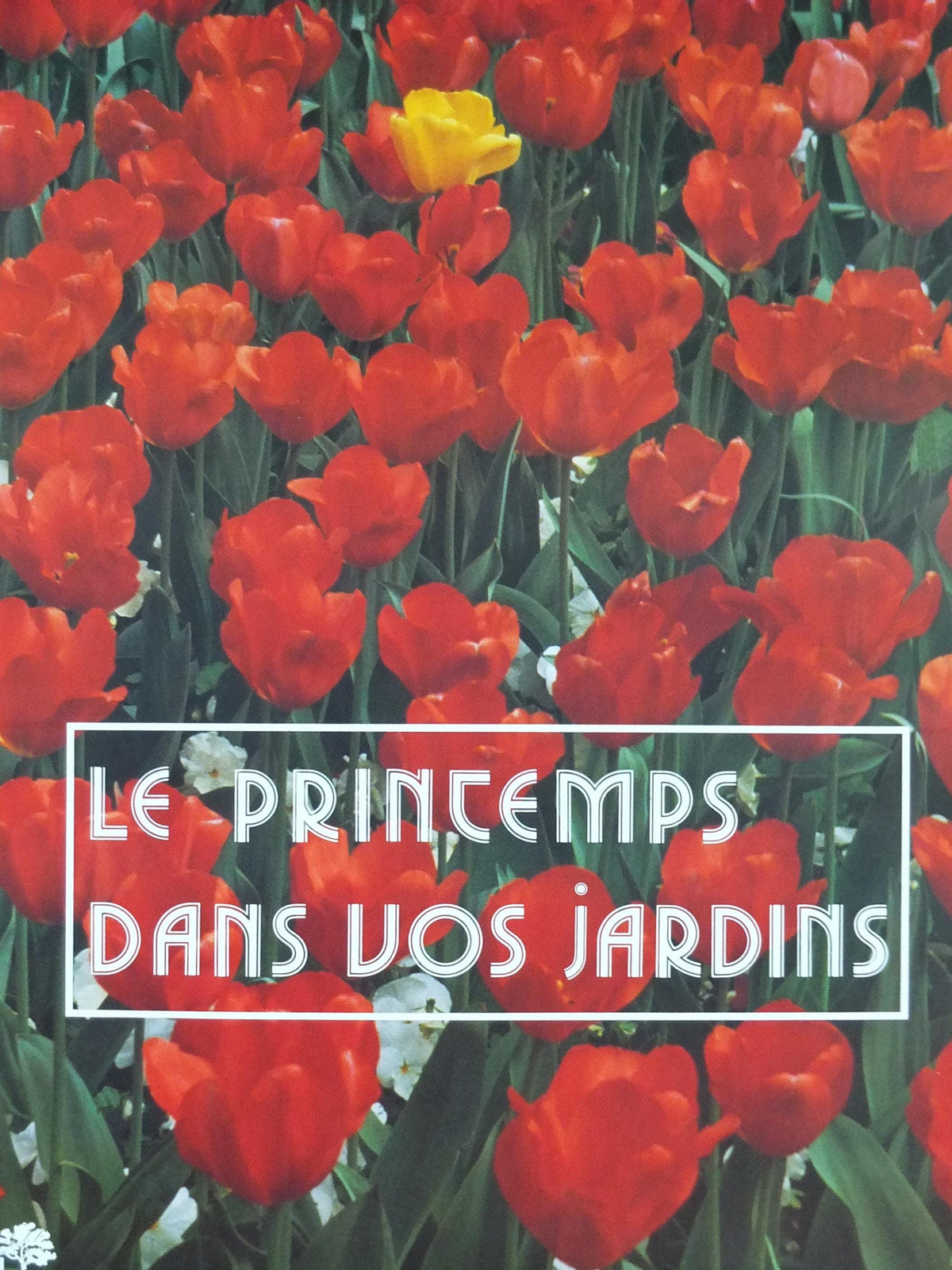 1980s Tulips Poster, Mairie de Paris spring Flower Show, Le Printemps dans vos Jardins Paris, Garden botanical flora blooms, wall art decor