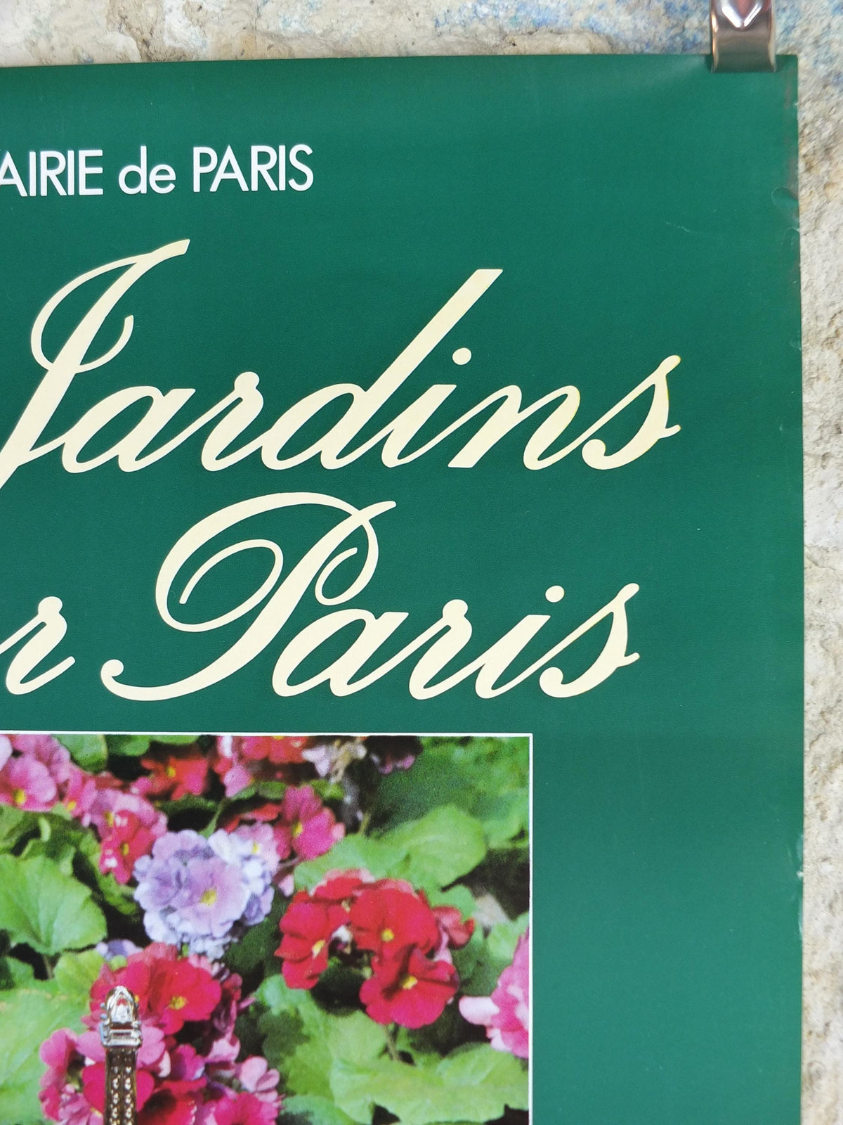 1984 Gardens of Paris Poster, Primula Mairie de Paris Flower Show, Trianon Paris, Garden botanical flora plants blooms, wall art decor