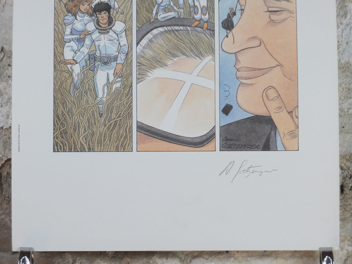 1993 Signed Annie Goetzinger Poster, French Comic Festival, 11e Fête de la B.D. du Pays de Montbéliard, Audincourt, France wall art decor