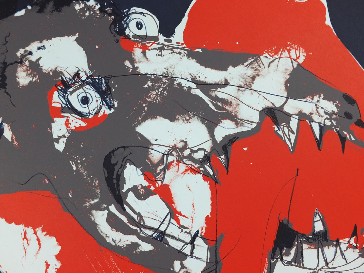 1970s Paul Rebyerolle Poster, Coexistence, Galerie Maeght, New Figuration, Nouvelle Figuration, gallery exhibition wall art decor