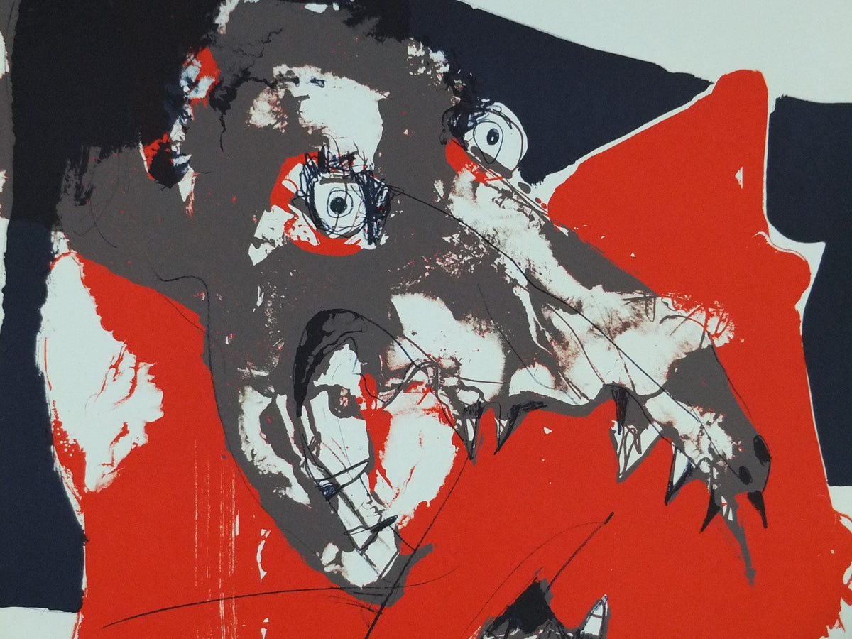 1970s Paul Rebyerolle Poster, Coexistence, Galerie Maeght, New Figuration, Nouvelle Figuration, gallery exhibition wall art decor