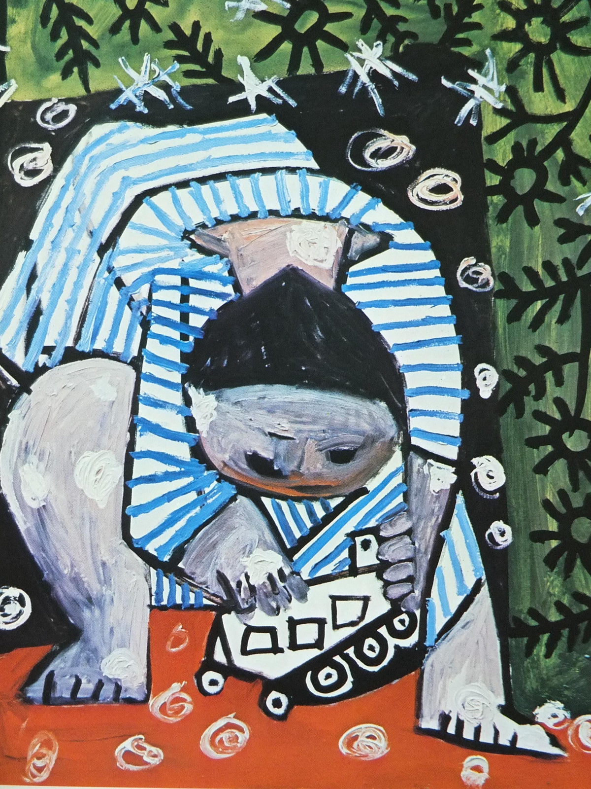 1981 Pablo Picasso Poster, Child Playing in Camomiles 1953, Toy Truck, Fondation Maeght, Paris, Impressionism exhibition, wall art decor