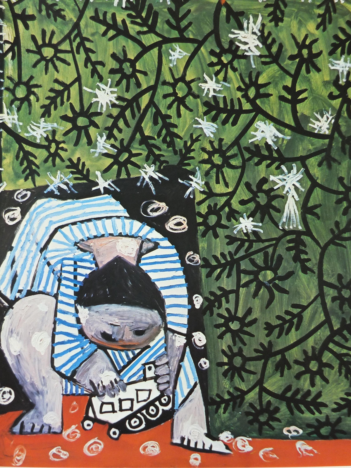 1981 Pablo Picasso Poster, Child Playing in Camomiles 1953, Toy Truck, Fondation Maeght, Paris, Impressionism exhibition, wall art decor