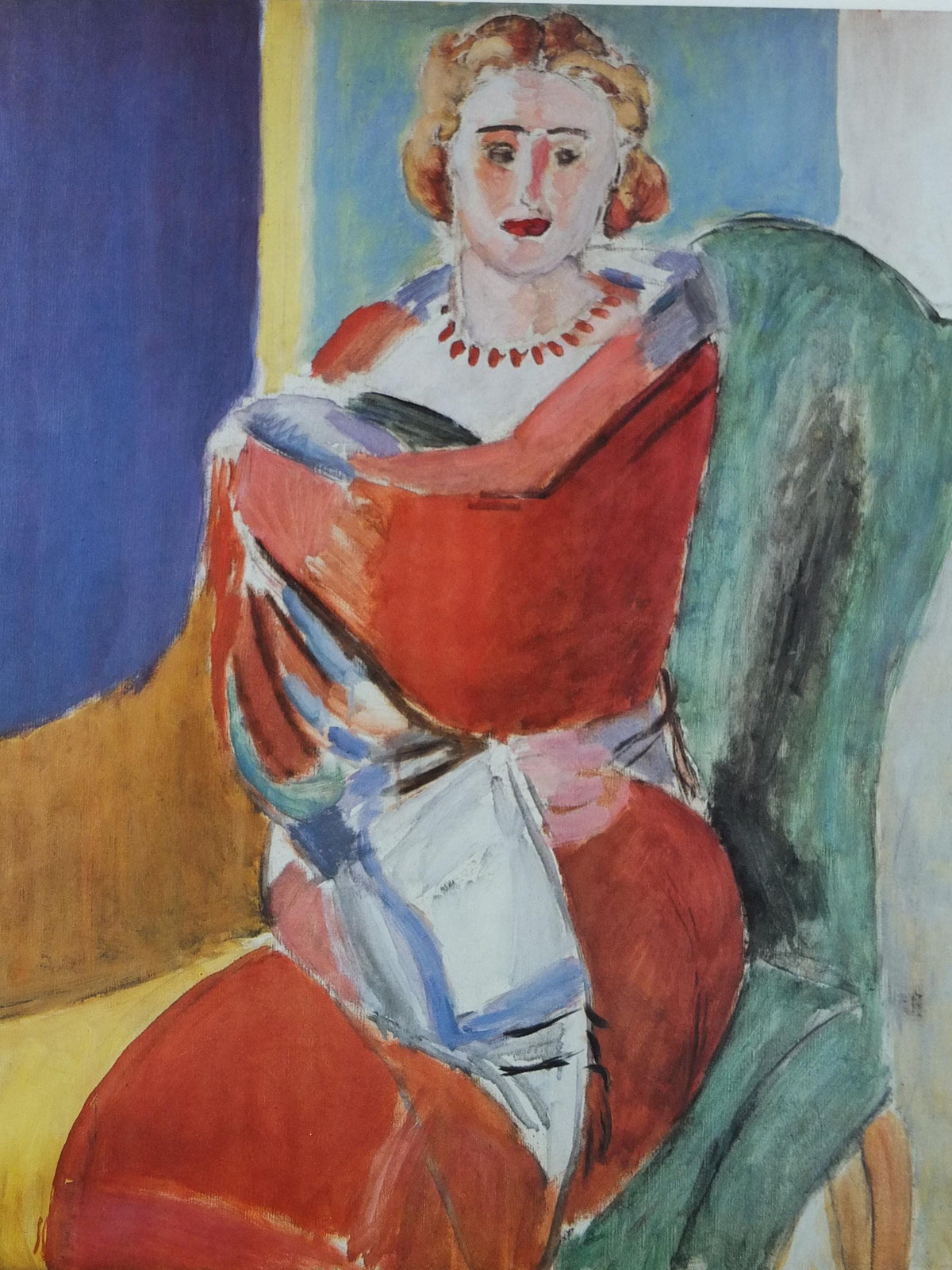 1986 Henri Matisse Poster, Woman wrapped in shawl, Fauvism, Modernism, Post-Impressionism expressionism, exhibition wall art decor
