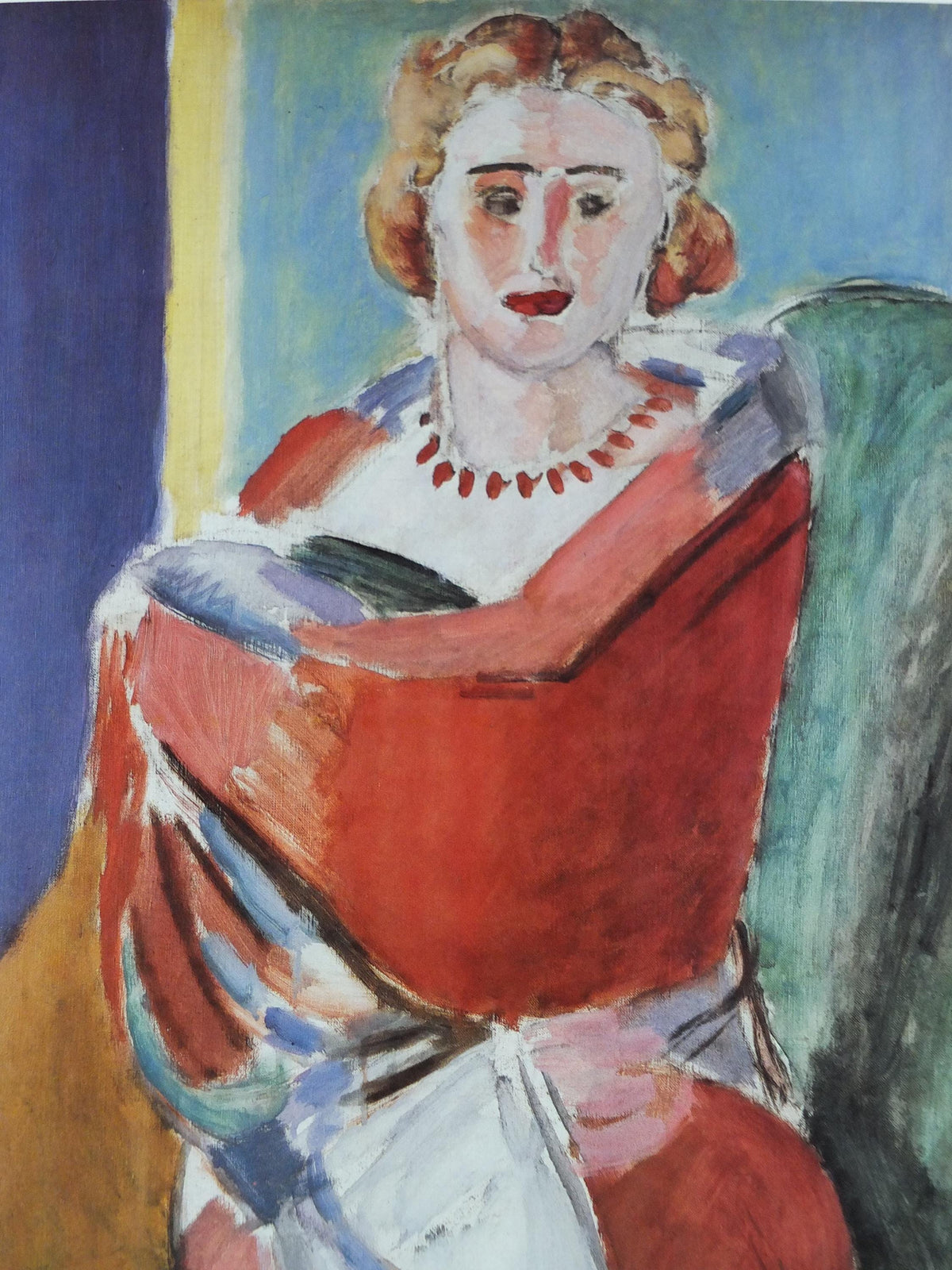 1986 Henri Matisse Poster, Woman wrapped in shawl, Fauvism, Modernism, Post-Impressionism expressionism, exhibition wall art decor
