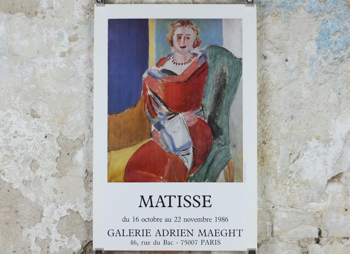 1986 Henri Matisse Poster, Woman wrapped in shawl, Fauvism, Modernism, Post-Impressionism expressionism, exhibition wall art decor