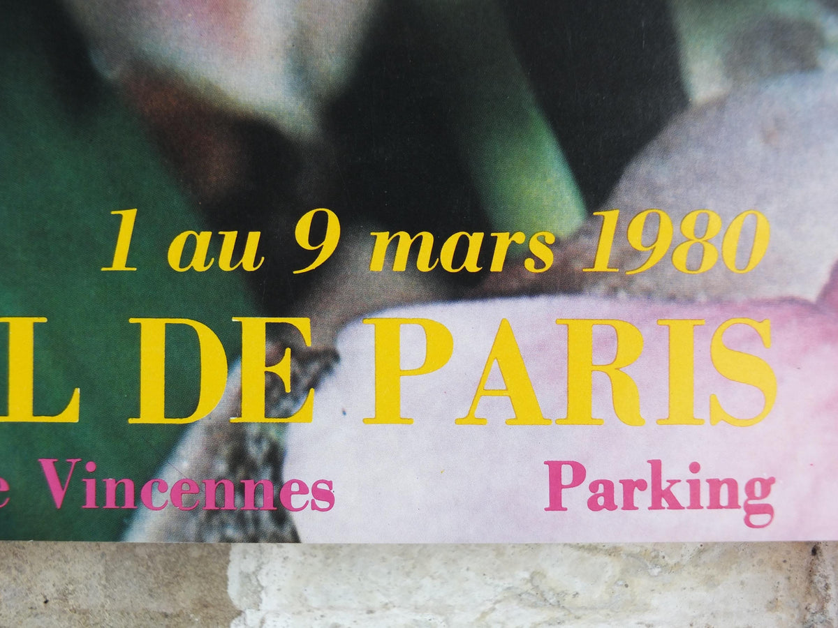1980 Orchids Poster, Mairie de Paris Flower Show, Parc Floral de Paris, Garden botanical flora plants blooms, wall art decor