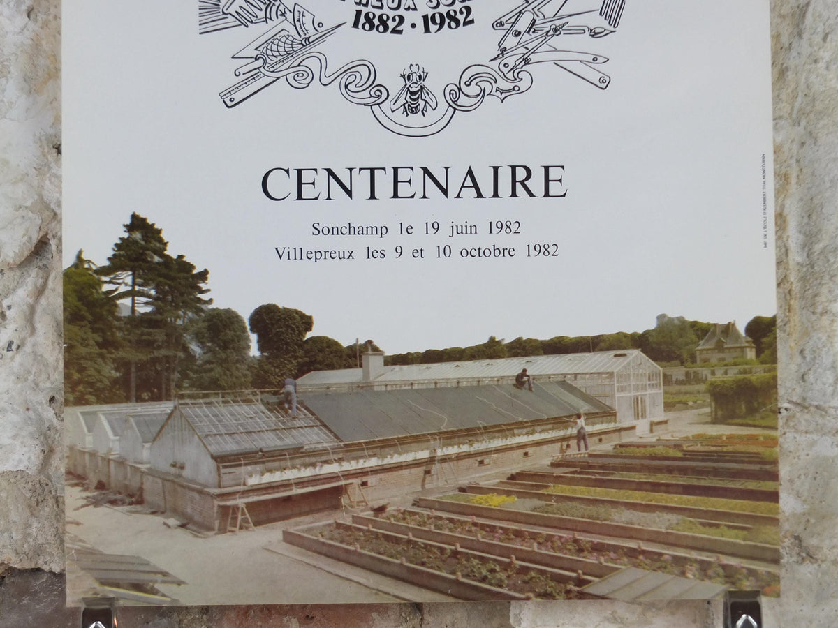 1982 Ecole le Notre Poster, ELN Villepreux Sonchamp, Horticulture, Garden botanical flora plants blooms, wall art decor
