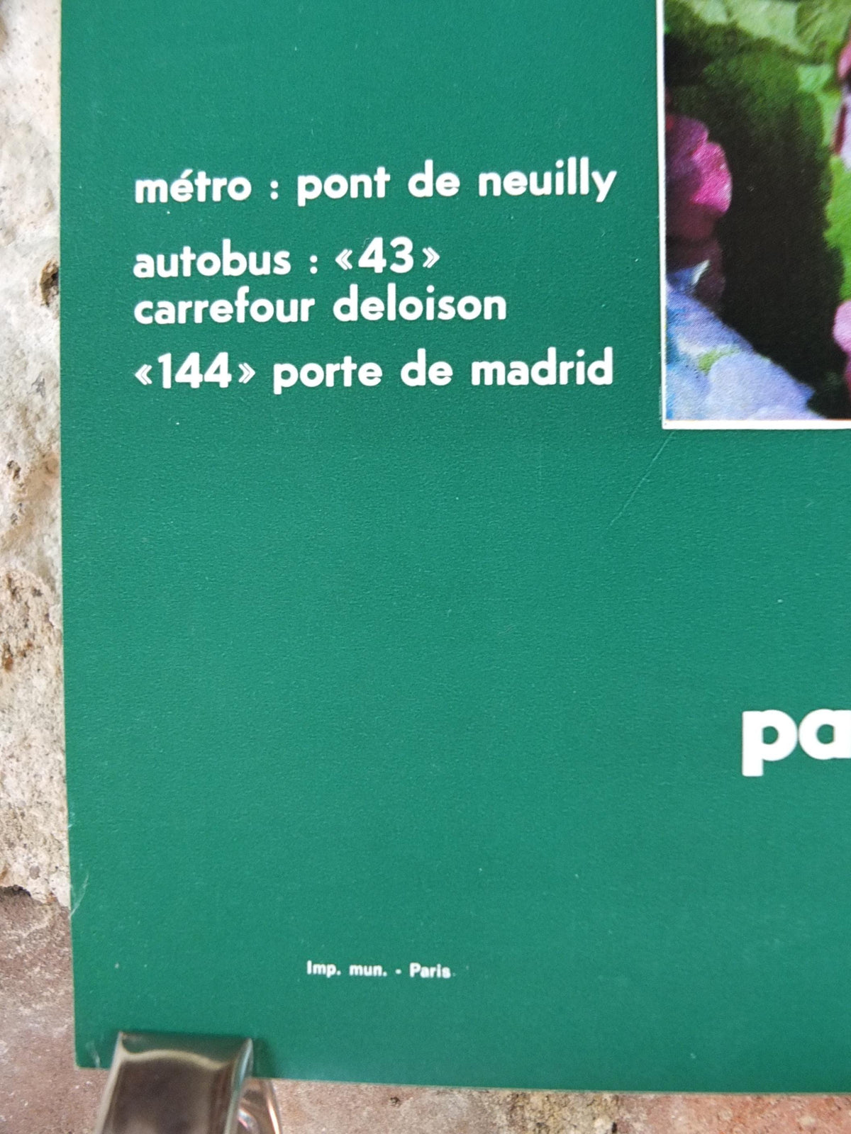 1984 Gardens of Paris Poster, Primula Mairie de Paris Flower Show, Trianon Paris, Garden botanical flora plants blooms, wall art decor