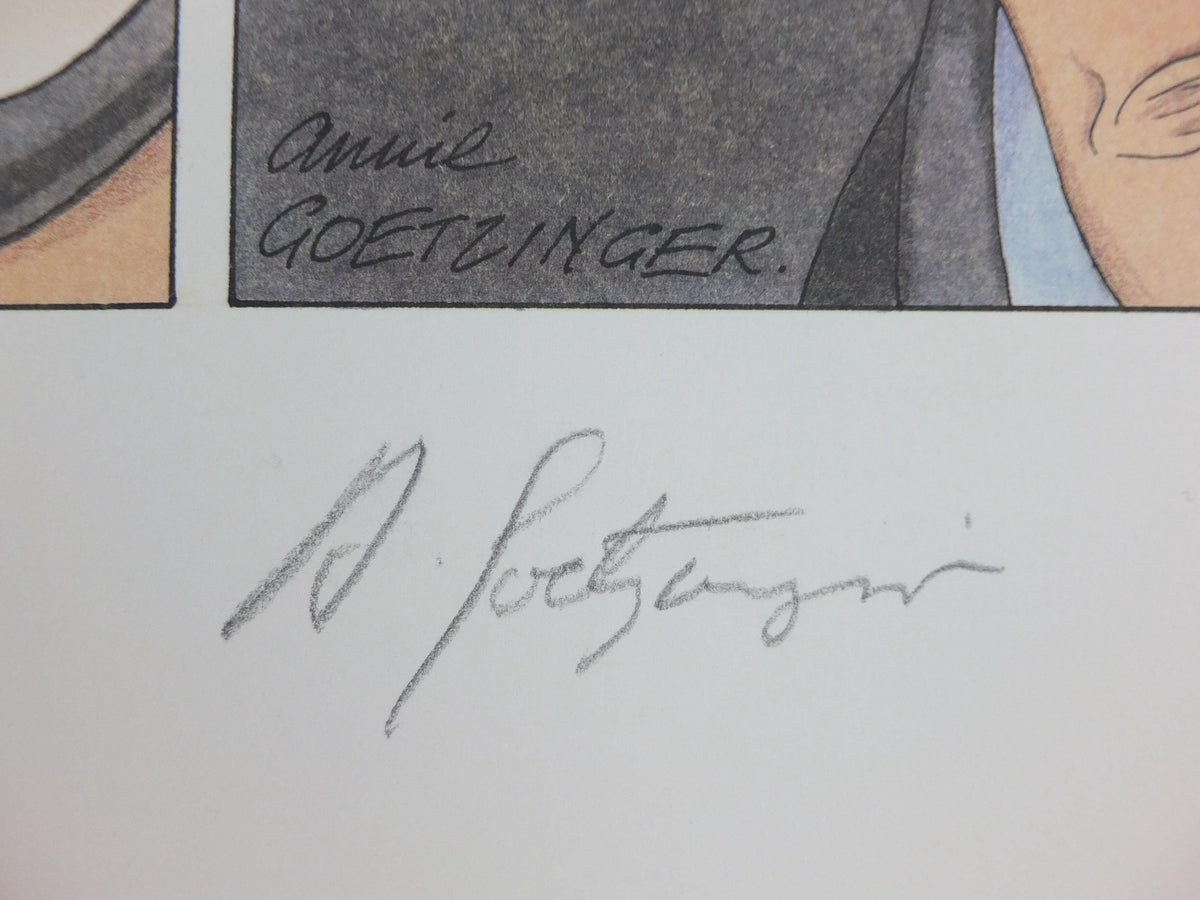 1993 Signed Annie Goetzinger Poster, French Comic Festival, 11e Fête de la B.D. du Pays de Montbéliard, Audincourt, France wall art decor