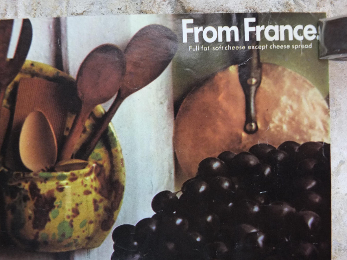 1970s Cheeses of France Poster, Fromages de France, Roquefort, Brie, Camembert, cheesemaking, kitchenalia wall art decor