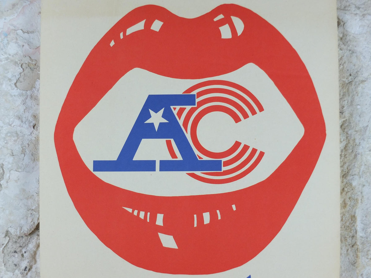1950s USA Lips Poster, The American Center, Speak American, Cultural center in Paris, Language School, wall art decor