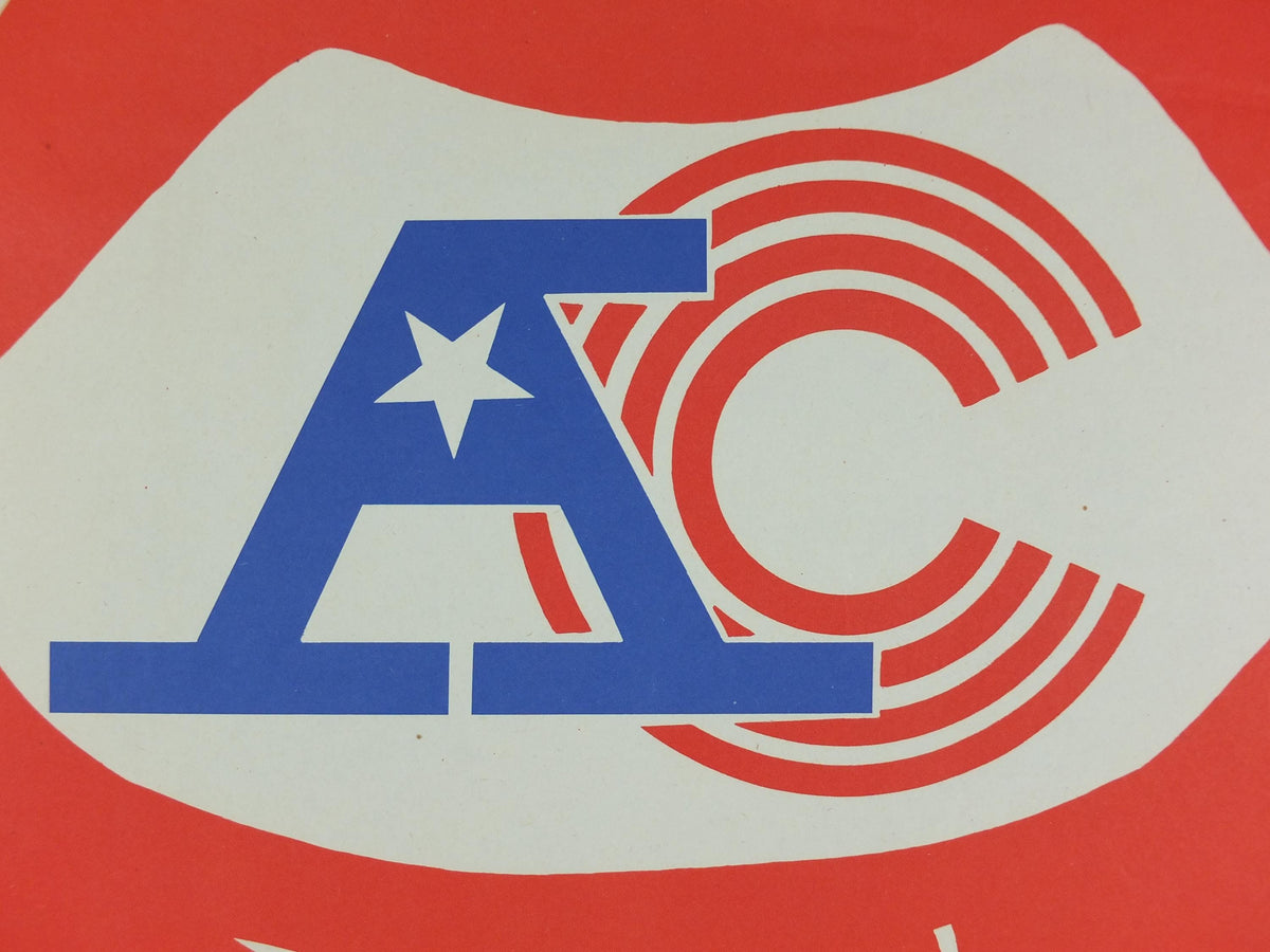 1950s USA Lips Poster, The American Center, Speak American, Cultural center in Paris, Language School, wall art decor