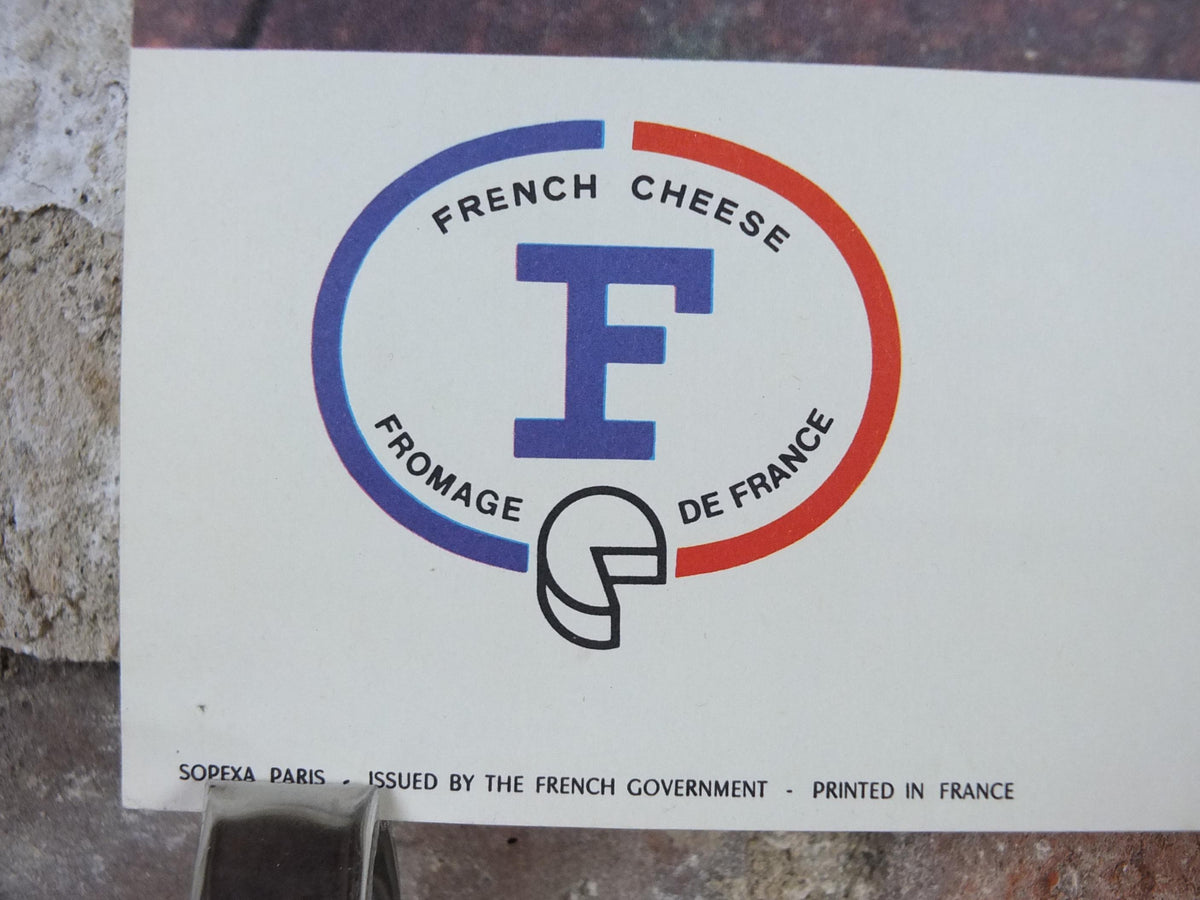 1960s Cheeses of France Poster, Comte, Munster, Bleu de Bresse cheeses & apples Fromages de France, Saint-Emelion kitchenalia wall art decor