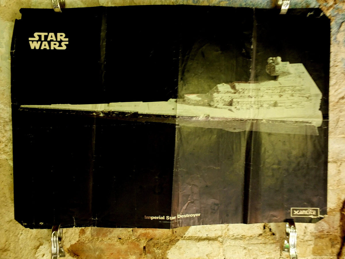 Original Vintage Star Wars Imperial Star Destroyer 1982 Scanlite Empire Strikes Back Lucasfilm wall art cinema film memorabilia