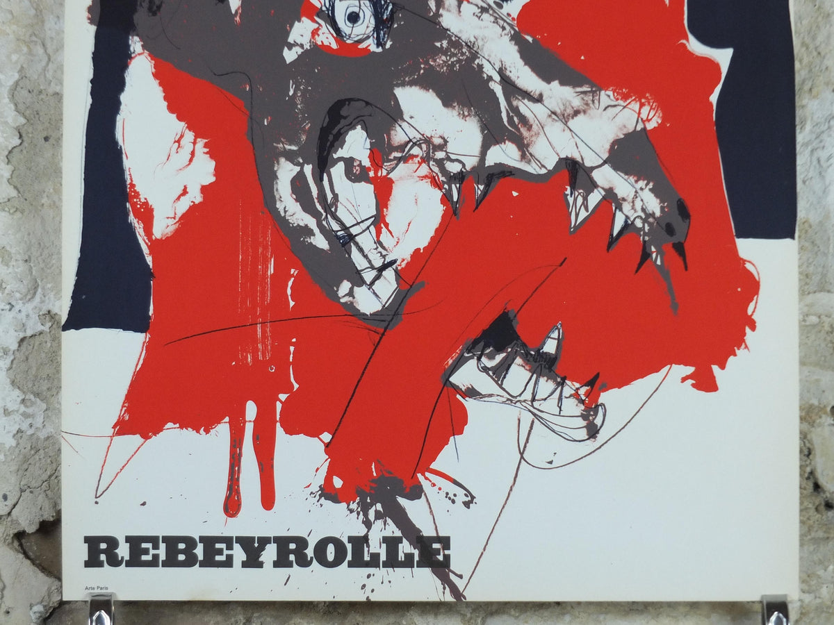 1970s Paul Rebyerolle Poster, Coexistence, Galerie Maeght, New Figuration, Nouvelle Figuration, gallery exhibition wall art decor