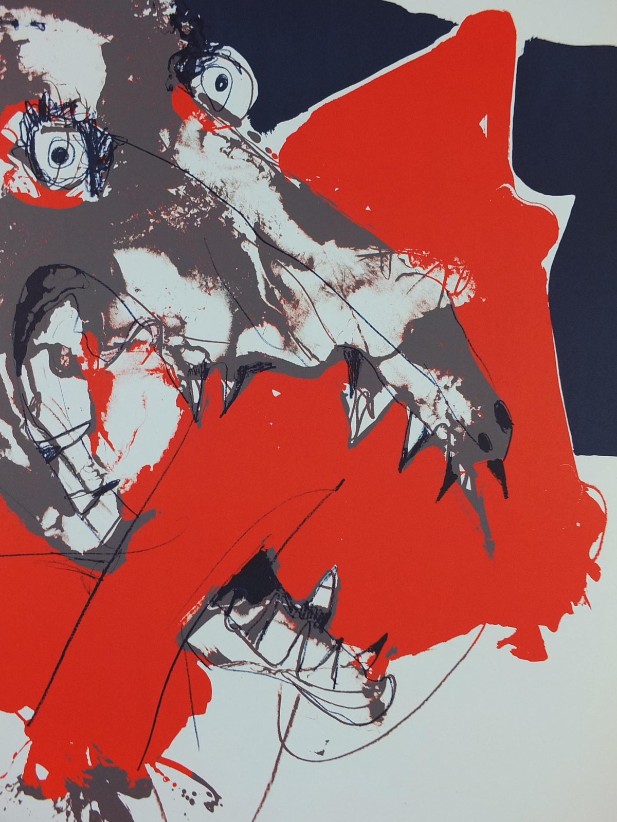 1970s Paul Rebyerolle Poster, Coexistence, Galerie Maeght, New Figuration, Nouvelle Figuration, gallery exhibition wall art decor