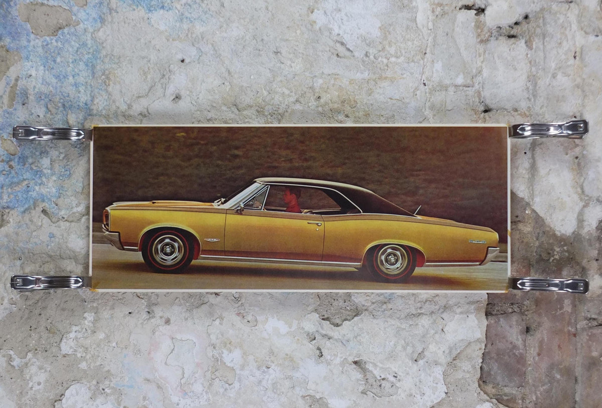 1966 Pontiac GTO Poster, the original American Muscle Car, 2+2 OHC-6, General Motors, GM, automobile and car wall art decor