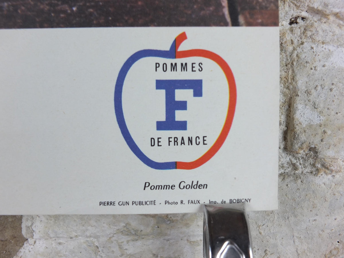 1960s Cheeses of France Poster, soft cheeses & apples, Fromages de France, cheesemaking, Saint-Emelion, kitchenalia wall art decor