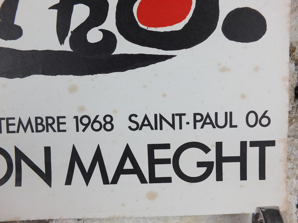1978 Joan Miro Poster, from Galerie Maeght, Paris, Surrealism, Fauvism, expressionism, gallery exhibition wall art decor