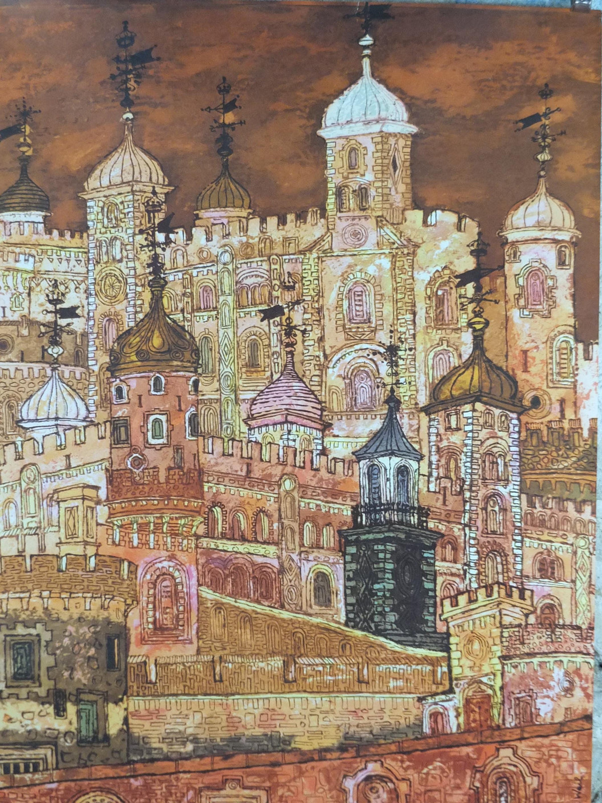 1962 Tower of London Poster, London Underground , Festival of the City of London, by Hanna Weil, The Tube, travel history, wall art decor