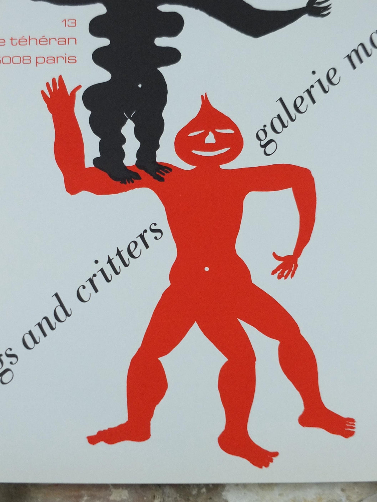 1975 Alexander Calder Poster, Crags and Critters, Galerie Maeght Paris, Innovative Mobiles artist, gallery exhibition, wall art decor